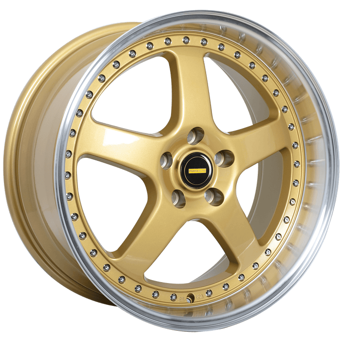 FA-5 GOLD MACHINED LIP 18X8 5/120