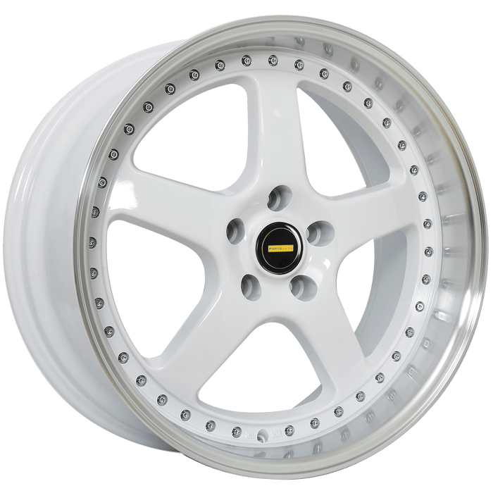 FA-5 WHITE MACHINED LIP 20X8.5 5/120