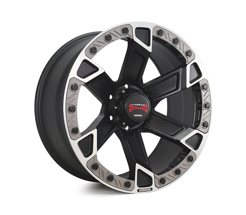 Simmons MAX X05 MBFG MATTE BLACK SILVER PLATE 20X9.50 6/139.70 106.1 CB