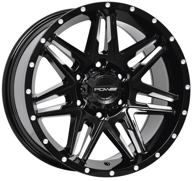 VENOM JET BLACK MILLED 18X9 6/139.7 25P 106.1 CB